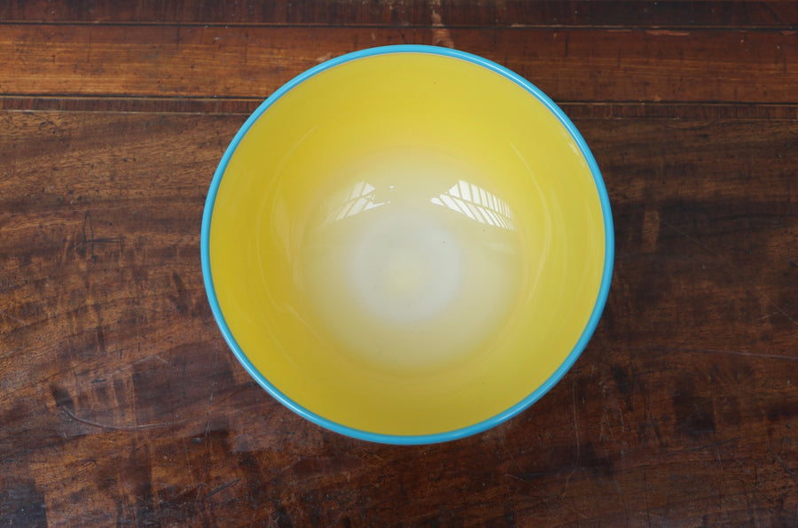 Primrose Bowl with Blue Rim