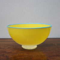 Primrose Bowl with Blue Rim