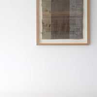 Framed Walnut and Raffia Cord Double Cloth Wall Hanging, 2022