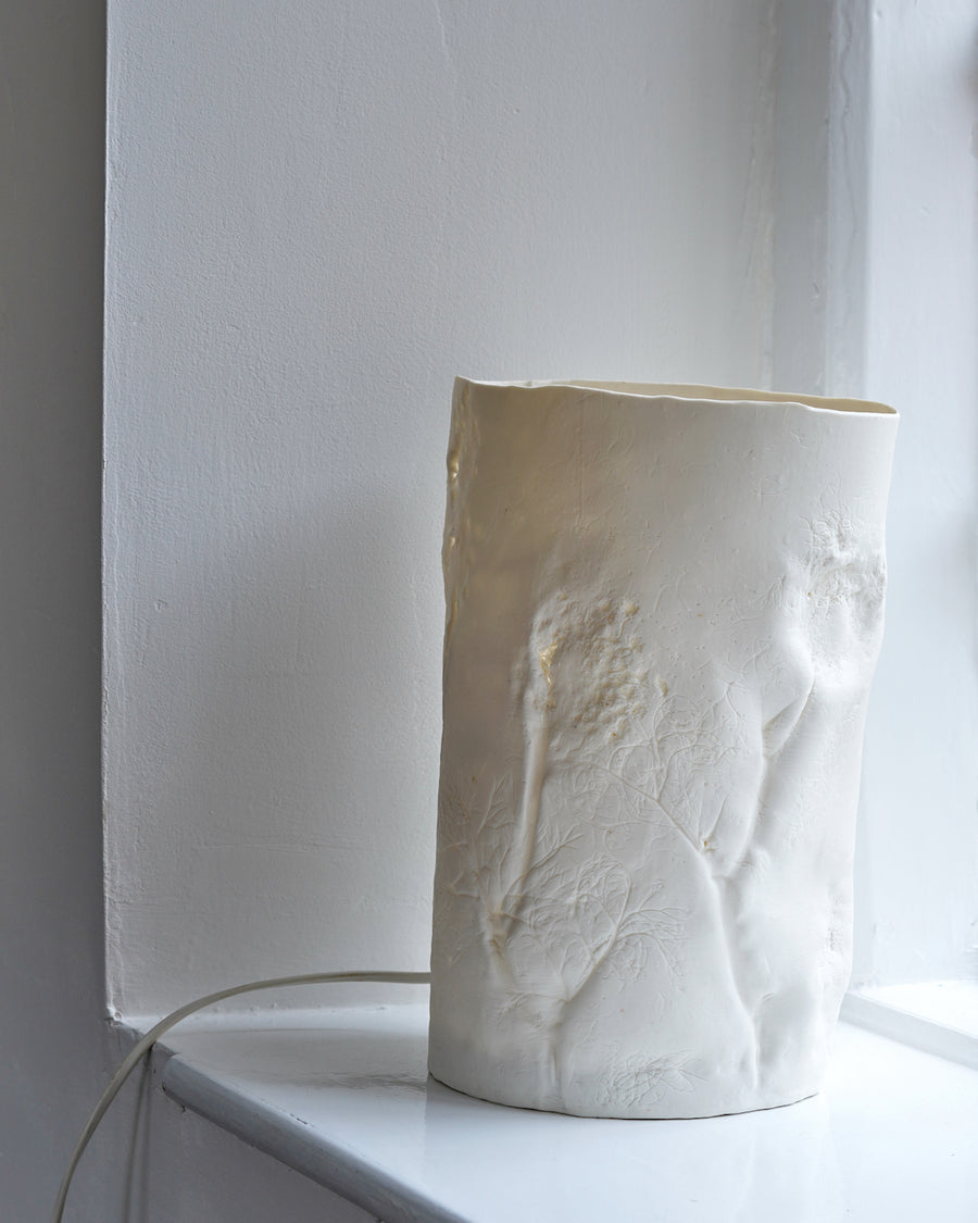 Liz Emtage - Cow Parsley Porcelain Lamp